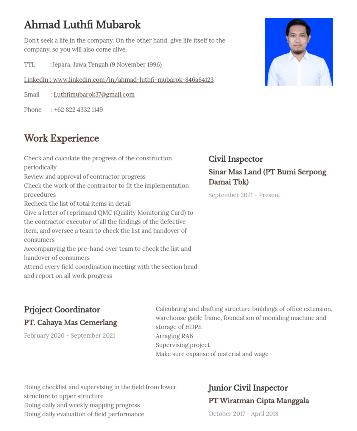 Resume Template 2